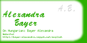 alexandra bayer business card